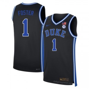 Caleb Foster Duke Blue Devils #1 Black Men Genuine Sewn College Basketball Jersey 11506299