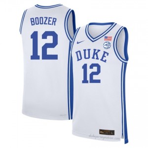 Duke #12 Cameron Boozer White Men NCAA Premium Basketball Polyester Jersey 48417987