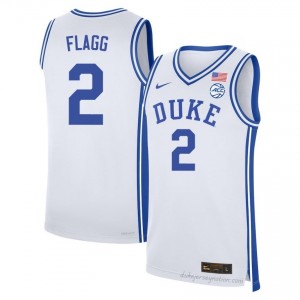 Duke #2 Cooper Flagg White Men NCAA Premium Basketball Polyester Jersey 71401223
