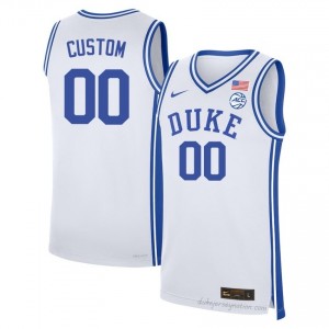 Duke #00 Custom White Men NCAA Premium Basketball Polyester Jersey 98116226