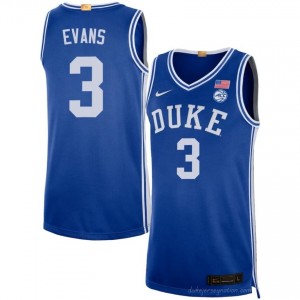 Durable Blue Devils Isaiah Evans #3 Ultra-Soft Royal Men Basketball High School Jersey 50284369