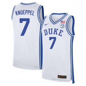 Duke #7 Kon Knueppel White Men NCAA Premium Basketball Polyester Jersey 59785443