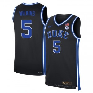 Sebastian Wilkins Duke Blue Devils #5 Black Men Genuine Sewn College Basketball Jersey 95577997