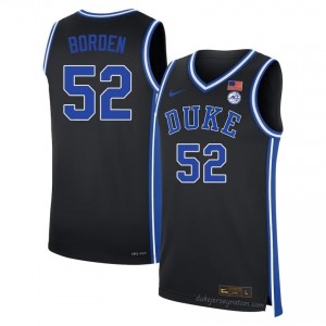 Stanley Borden Duke Blue Devils #52 Black Men Genuine Sewn College Basketball Jersey 88633178