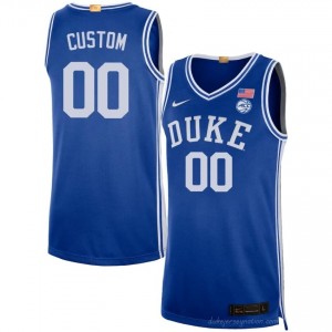 Durable Blue Devils Custom #00 Ultra-Soft Royal Men Basketball High School Jersey 92680324