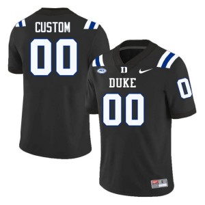 Custom Duke Blue Devils #00 Black Men Genuine Sewn College Football Jersey 91185472
