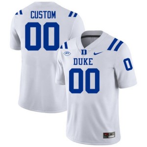 Duke #00 Custom White Men NCAA Premium Football Polyester Jersey 15898945
