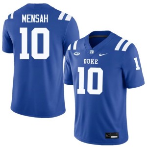 Durable Blue Devils Darian Mensah #10 Ultra-Soft Royal Men Football High School Jersey 54943306