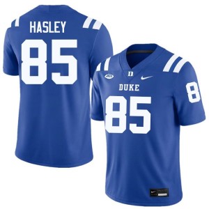 Blue Devils #85 Jeremiah Hasley Royal Men NCAA Premium Football Polyester Jersey 37712148