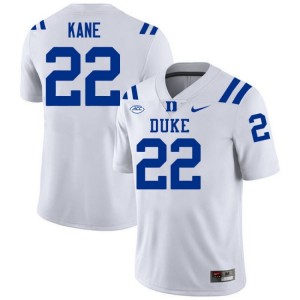 Durable Duke Moussa Kane #22 Ultra-Soft White Men Football High School Jersey 32260916