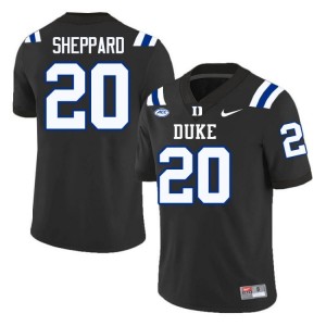 Durable Duke Blue Devils Nate Sheppard #20 Ultra-Soft Black Men Football High School Jersey 16050115