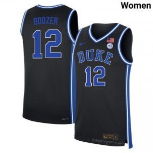 Cameron Boozer Duke #12 Black Women Genuine Sewn College Basketball Jersey 61724135