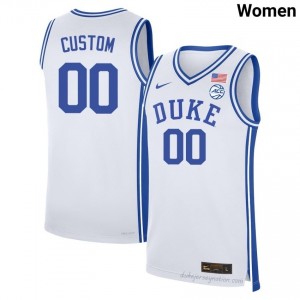 Blue Devils #00 Custom White Women NCAA Premium Basketball Polyester Jersey 54705116