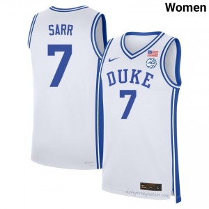 Blue Devils #7 Dame Sarr White Women NCAA Premium Basketball Polyester Jersey 82826492