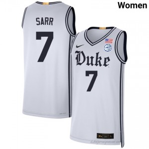 Women Dame Sarr Duke University #7 Team White Basketball Jersey 15773093