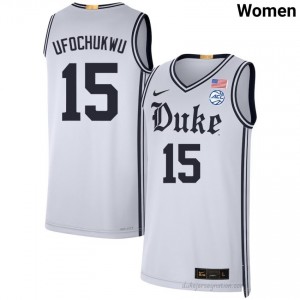 Women Ifeanyi Ufochukwu Duke University #15 Team White Basketball Jersey 97669284