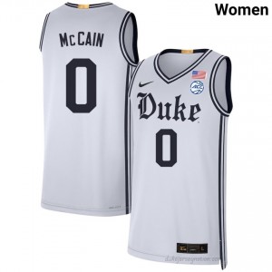 Women Jared McCain Duke University #0 Team White Basketball Jersey 32099300