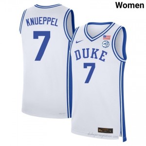 Blue Devils #7 Kon Knueppel White Women NCAA Premium Basketball Polyester Jersey 15211304