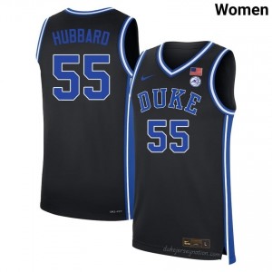 Spencer Hubbard Duke #55 Black Women Genuine Sewn College Basketball Jersey 50972144