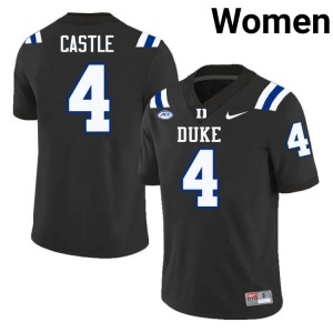 Anderson Castle Duke Blue Devils #4 Black Women Genuine Sewn College Football Jersey 17821311