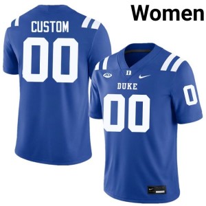 Blue Devils #00 Custom Royal Women NCAA Premium Football Polyester Jersey 69814534