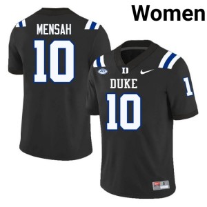 Women Darian Mensah Duke Blue Devils University #10 Black Football Jersey 51121774