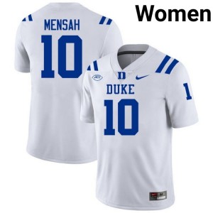 Darian Mensah Duke #10 White Women Genuine Sewn College Football Jersey 77543196