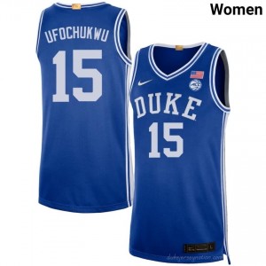 Durable Duke Blue Devils Ifeanyi Ufochukwu #15 Ultra-Soft Royal Women Basketball High School Jersey 87556659