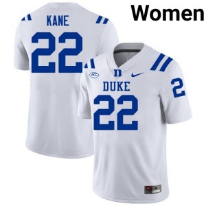 Duke #22 Moussa Kane White Women NCAA Premium Football Polyester Jersey 64201248