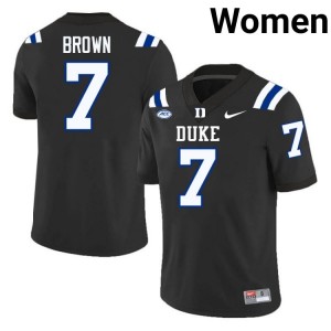 Duke Blue Devils #7 Que'Sean Brown Black Women NCAA Premium Football Polyester Jersey 38405040