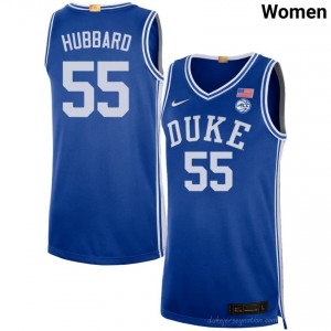 Women Spencer Hubbard Duke University #55 Royal Basketball Jersey 27049335