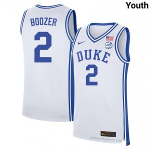 Duke Blue Devils #2 Cayden Boozer White Youth NCAA Premium Basketball Polyester Jersey 43993727