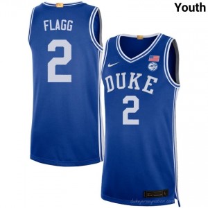 Durable Duke Cooper Flagg #2 Ultra-Soft Royal Youth Basketball High School Jersey 88895113