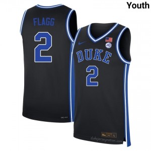 Cooper Flagg Blue Devils #2 Black Youth Genuine Sewn College Basketball Jersey 59780850