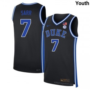 Dame Sarr Blue Devils #7 Black Youth Genuine Sewn College Basketball Jersey 14498243