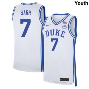 Duke Blue Devils #7 Dame Sarr White Youth NCAA Premium Basketball Polyester Jersey 52509621