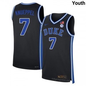Kon Knueppel Blue Devils #7 Black Youth Genuine Sewn College Basketball Jersey 10035114