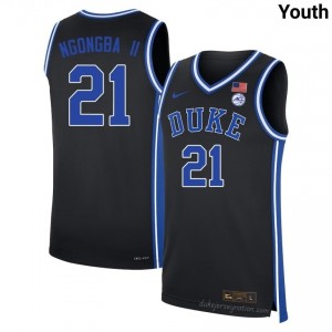 Patrick Ngongba II Blue Devils #21 Black Youth Genuine Sewn College Basketball Jersey 33587530