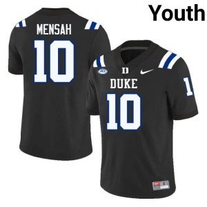 Durable Duke Blue Devils Darian Mensah #10 Ultra-Soft Black Youth Football High School Jersey 35622720