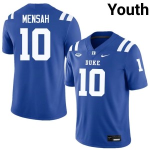 Darian Mensah Blue Devils #10 Royal Youth Genuine Sewn College Football Jersey 67977078