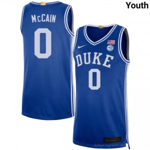 Durable Duke Jared McCain #0 Ultra-Soft Royal Youth Basketball High School Jersey 24083822