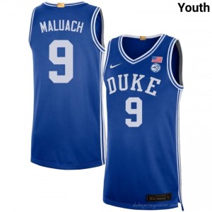 Youth Khaman Maluach Blue Devils University #9 Royal Basketball Jersey 89229505