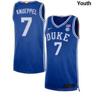 Youth Kon Knueppel Blue Devils University #7 Royal Basketball Jersey 69835901