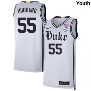 Durable Duke Spencer Hubbard #55 Ultra-Soft Team White Youth Basketball High School Jersey 84213402